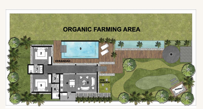 2 BHK Villa floor plan