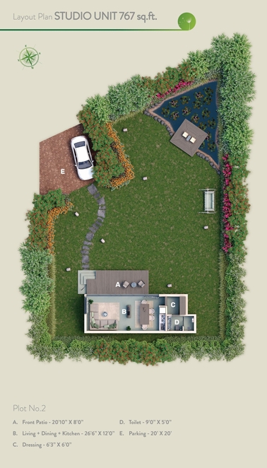 Studio Villa floor plan