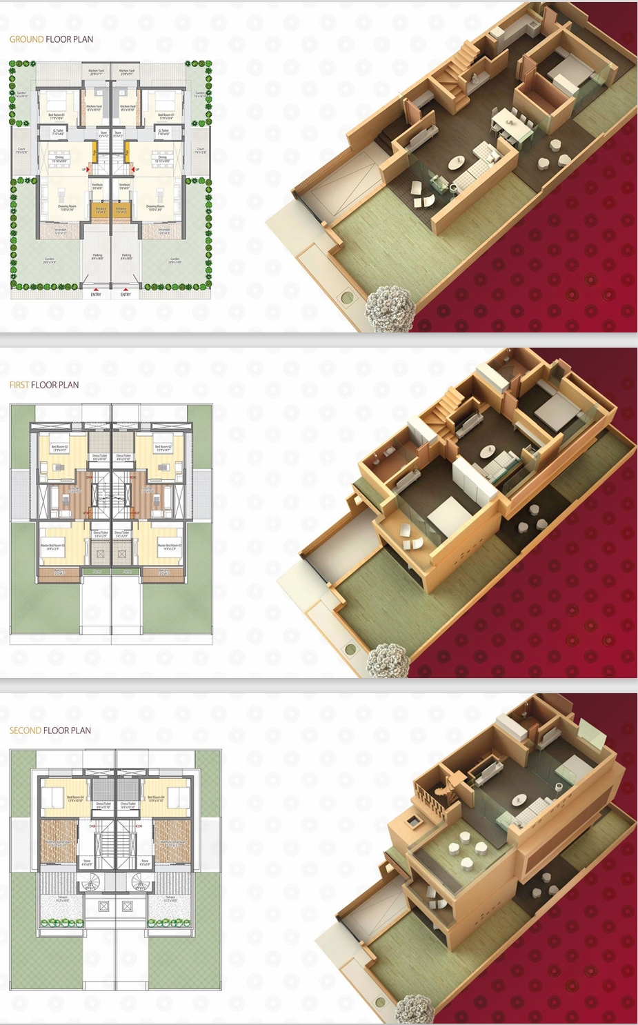 4 BHK Villa floor plan