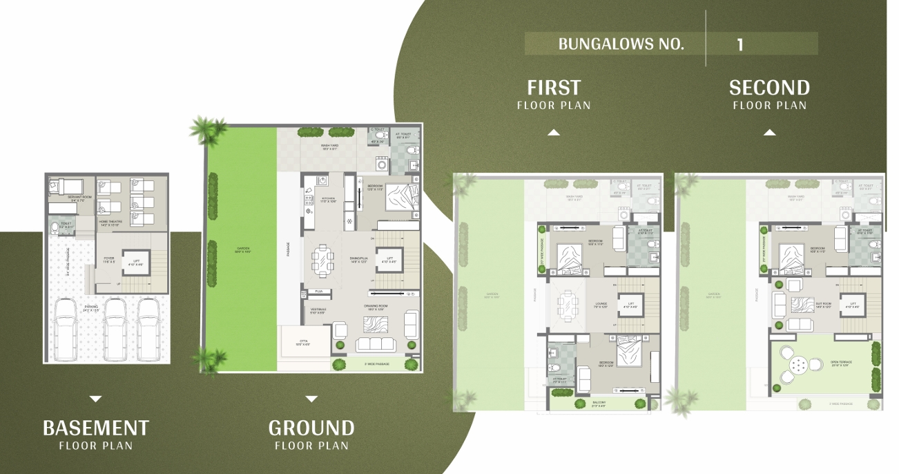 4 BHK floor plan