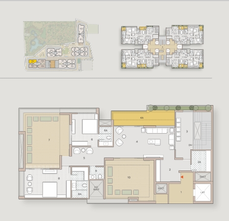 4 BHK Flat floor plan