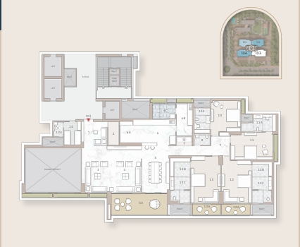 4 BHK Flat floor plan