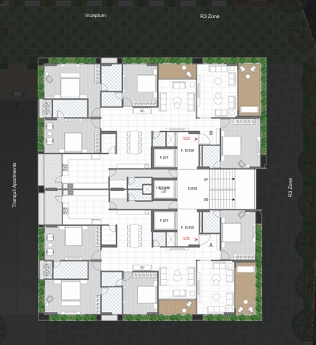 4 BHK Flat floor plan