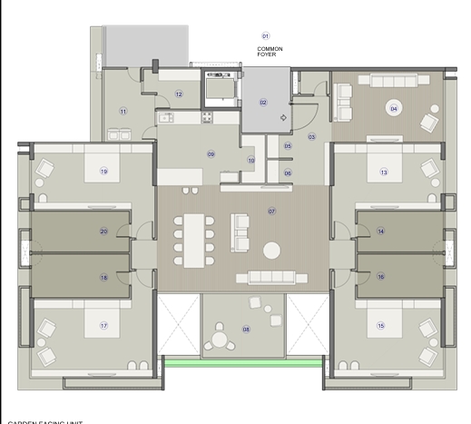 4 BHK Flat floor plan