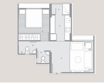 1 BHK Flat floor plan