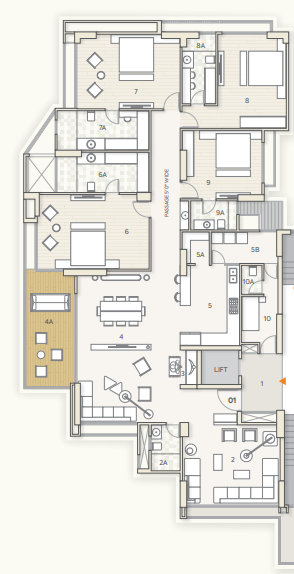 4 BHK floor plan